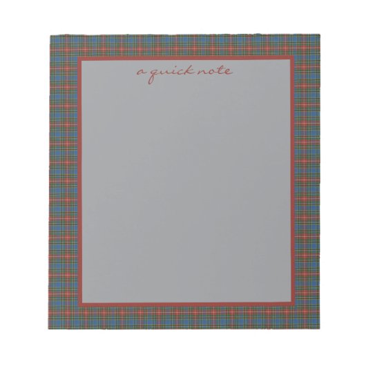 Bloc-note MacBeth Ancient Original Scottish Tartan (Devant)