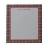 Bloc-note MacDuff Hunting Modern Original Scottish Tartan  (Devant)