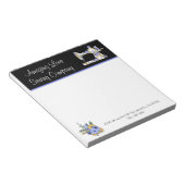 Bloc-note Machine à coudre florale en lunettes (Incliné)