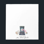 Bloc-note Machine à écrire aquarelle | Monogramme<br><div class="desc">Ceux-ci font de grands cadeaux que les enseignants, la famille ou les amis sont sûrs d'aimer! Parfait pour les rappels, les notes de calendrier, les notes de devoirs, les étiquettes de nom et bien plus encore ! Ajoutez votre libellé personnalisé à cette conception à l'aide des cases "Modifier ce modèle...</div>