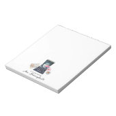 Bloc-note Machine à écrire aquarelle | Papeterie à monogramm (Tourné)