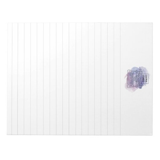 Bloc-note Machine à écrire liée en-tête personnalisée person (Devant)