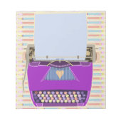 Bloc-note Machine à écrire mignonne Rétro Mi-Siècle moderne  (Devant)