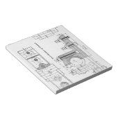 Bloc-note Machines à plan technique Vintage (Incliné)