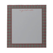 Bloc-note MacLachlan Moderne Original Tissu Écossais Tartan  (Devant)