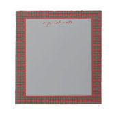 Bloc-note MacLean Duart Modern Original Scottish Tartan  (Devant)