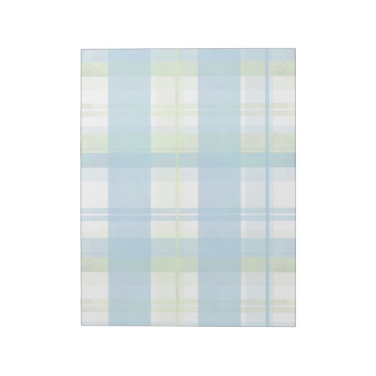 Bloc-note Madras Plaid Green et Blue (Tourné)