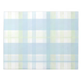 Bloc-note Madras Plaid Green et Blue (Devant)
