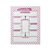 Bloc-note Magenta Nuring Student Concept Map Modèle (Tourné)