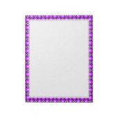 Bloc-note Magenta Pink Dots Black White Lattice Pattern (Tourné)