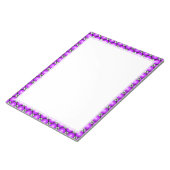 Bloc-note Magenta Pink Dots Black White Lattice Pattern (Incliné)
