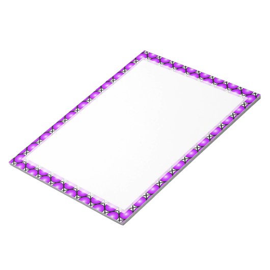 Bloc-note Magenta Pink Dots Black White Lattice Pattern (Incliné)