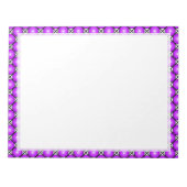 Bloc-note Magenta Pink Dots Black White Lattice Pattern (Devant)