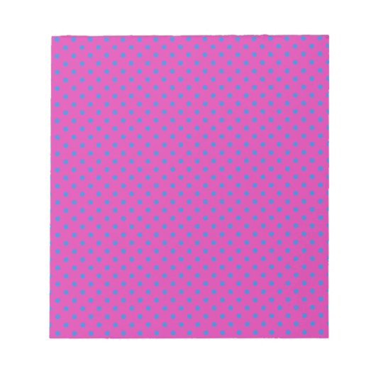 Bloc-note Magenta, Pois bleus (Devant)