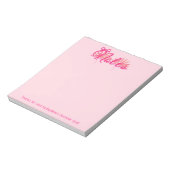 Bloc-note Magentia Et Ruban Rose Avec Soleil Éclatant (Tourné)