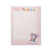 Bloc-note Magical Rainbow Unicorn Personalized cute (Tourné)