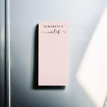 Bloc-note Magnétique Ajouter Votre Nom Rose<br><div class="desc">Bloc-notes personnalisé avec votre nom.</div>