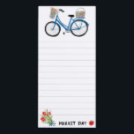 Bloc-note Magnétique Magasin d'épicerie personnalisée en Vélos Cute<br><div class="desc">Faites vos listes d'achats en style avec ce bloc-notes personnalisable d'épicerie. Ajoutez votre propre texte pour répondre à vos besoins. Les lignes vous donnent un endroit où écrire,  mais vous pouvez supprimer si vous préférez. Consultez mon magasin pour en savoir plus !</div>