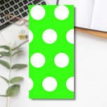 Bloc-note Magnétique Neon Green Blanc Grand Pois<br><div class="desc">Neon Green Blanc Grand Pois</div>