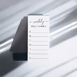 Bloc-note Magnétique Repas hebdomadaire simple<br><div class="desc">Ajoutez votre repas hebdomadaire sur ce planificateur simple et coloré.</div>