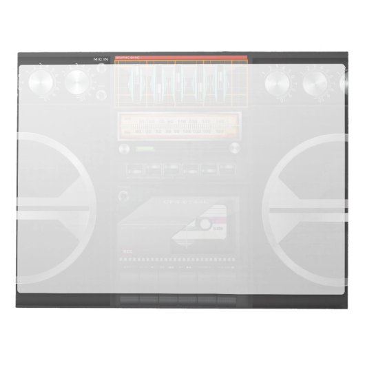 Bloc-note Magnétophone à cassettes Boombox (Devant)