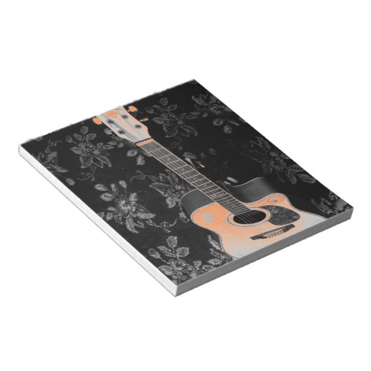 Bloc-note Magnifique Belle Guitare Africaine en Niveaux de g (Incliné)