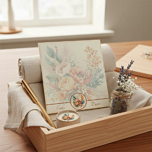 Bloc-note Magnifique bouquet bohème d'automne personnalisé