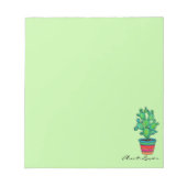 Bloc-note Magnifique Cactus Aquarelle En Beau Pot (Devant)
