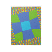Bloc-note Magnifique conception d'impression d'art vert bleu (Tourné)