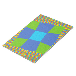 Bloc-note Magnifique conception d'impression d'art vert bleu