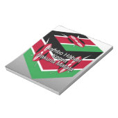 Bloc-note Magnifique Cube du Drapeau Kenyan avec Message (Tourné)