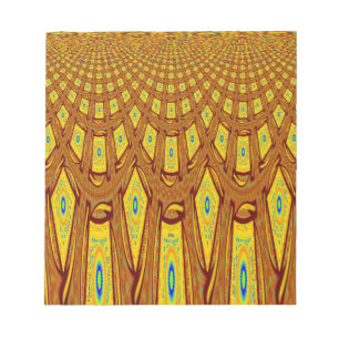 Bloc-note Magnifique motif tribal africain brun doré vectori