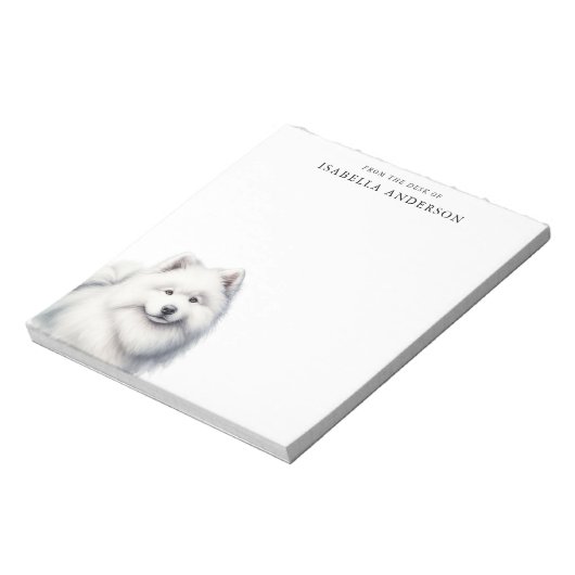 Bloc-note Magnifique Samoyed Du Bureau De (Tourné)