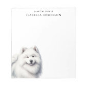 Bloc-note Magnifique Samoyed Du Bureau De (Devant)