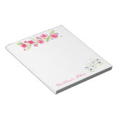 Bloc-note Mahjong Aquarelle Fleurs Fleurissant NOM (Incliné)