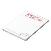 Bloc-note Mahjong Watercolor Flower Blossoms NAME (Tourné)