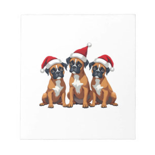 Bloc-note Maillot de Noël de chien Boxer Sweater Ugly Christ
