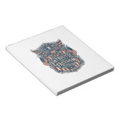 Bloc-note Maillot graphique vectoriel floral occidental patr (Incliné)