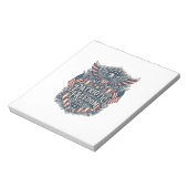 Bloc-note Maillot graphique vectoriel floral occidental patr (Tourné)