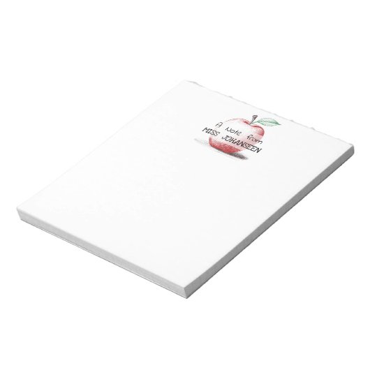 Bloc-note Main Drawn mignon Amusant Rouge Pomme Appréciation (Tourné)