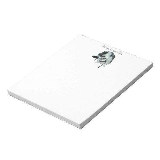 Bloc-note Maine coon chat jouant Notepad (Tourné)