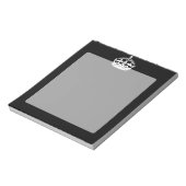Bloc-note MAINTENIR LE SYMBOLE DE LA COURONNE CALME en noir (Tourné)