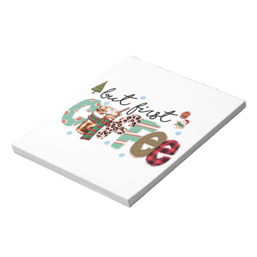 Bloc-note Mais premier café Joyeux Noël (Tourné)