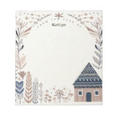 Bloc-note Maison de Hygge Brown scandinave personnalisée (Devant)