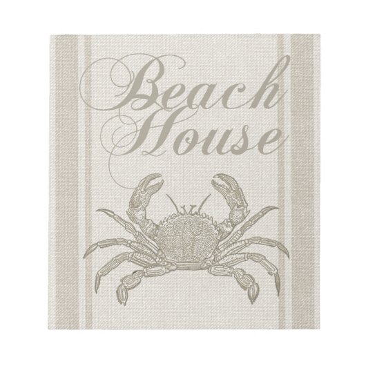 Bloc-note Maison de plage crabe bord de mer (Devant)