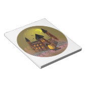 Bloc-note Maison de sorcière éffrayante Halloween et château (Incliné)