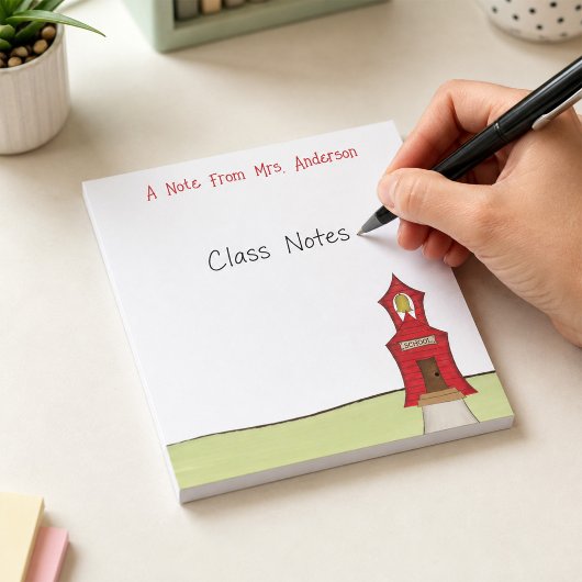 Bloc-note Maison d'école personnalisée pour enseignant Migno