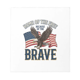 Bloc-note Maison du Libre Aigle Brave Design de T-shirt Patr