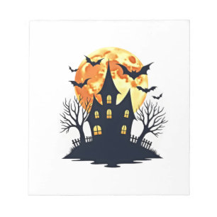 Bloc-note Maison hantée avec chauves-souris � T-shirt effray