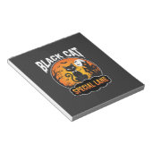Bloc-note Maison Hantée Chat Noir Halloween Design Lune (Incliné)